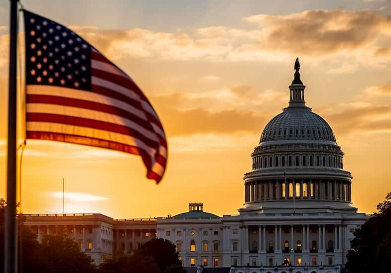 government building with american flag